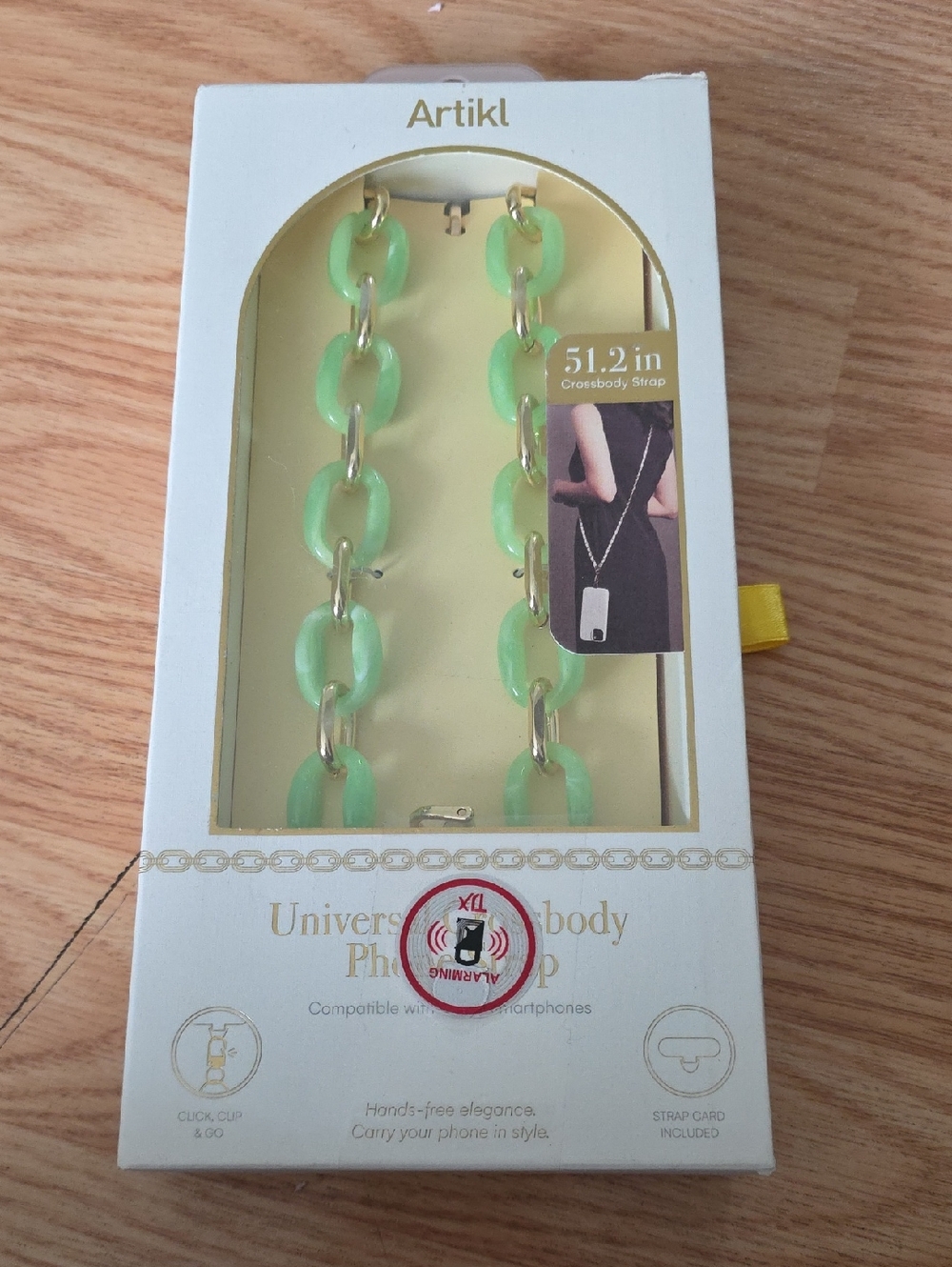 Green Chain Crossbody Phone Strap